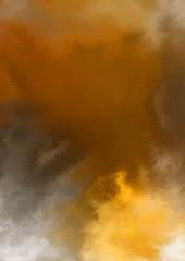 Abstract colorful watercolor on white background. Digital art painting.