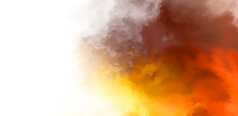 Fototapeta premium Abstract colorful watercolor on white background. Digital art painting.