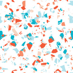 Seamless terrazzo pattern. Vector repeating background