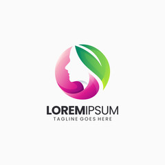 Beauty Healthy women spa therapy logo design Template