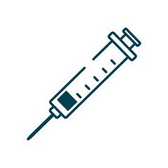 injection icon, line style