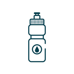 water bottle with drop icon, line style