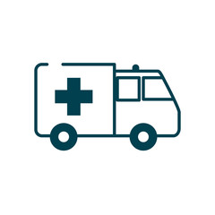 ambulance icon, line style