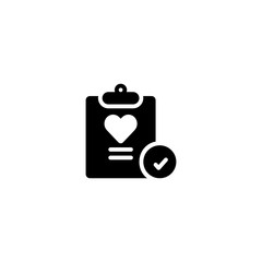 Result Positive Hearth Test Icon, Logo, Vector
