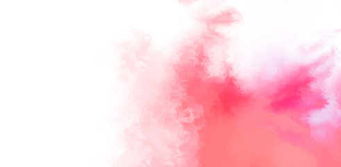 Abstract colorful watercolor on white background. Digital art painting.