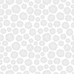 Coronavirus COVID-19 cells seamless pattern vector illustration. Virus bacteria background isolated on white