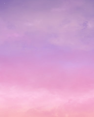 Purple and pink sky fantasy aesthetic watercolor painting