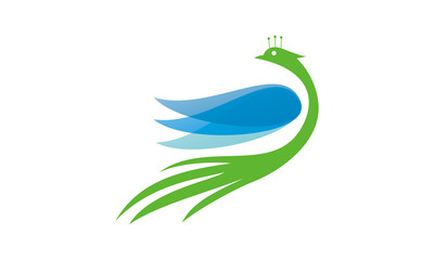 iconic bird logo vector