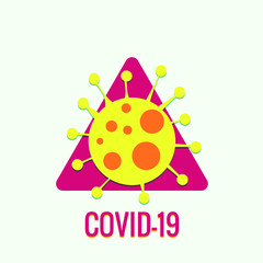 Covid-19 Coronoa Virus Plague Background Illustration, Corona Virus Disease Prevention and Warning Sign