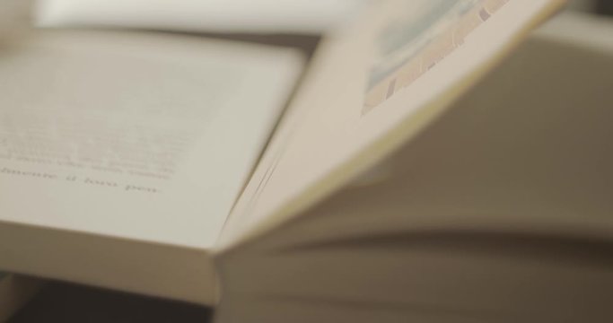 Leafing through a book