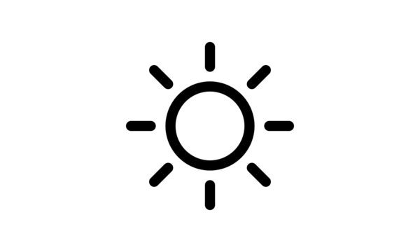 Sun vector icon in trendy flat style