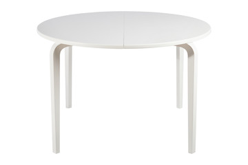 Wooden table isolated on white background. White oak table.
