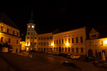 Fototapeta na wymiar Night historical town Loket