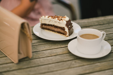 Küchenstücken auf Kaffeetafel 