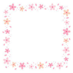 Obraz na płótnie Canvas Cherry blossom decorative frame background