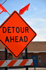 Detour Ahead Sign