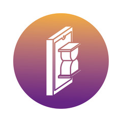 smartphone with hourglass block style icon