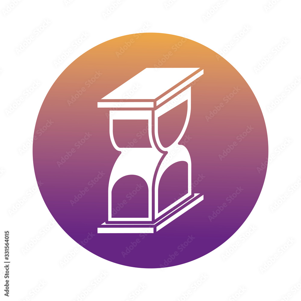 Canvas Prints hourglass time block style icon