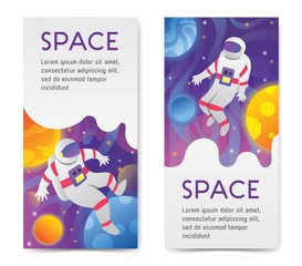 The cover design of the brochure on astronomy. Sample background for space theme. Geometrical composition. Background for covers, flyers, banners