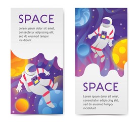 Fototapeta premium The cover design of the brochure on astronomy. Sample background for space theme. Geometrical composition. Background for covers, flyers, banners