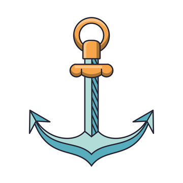anchor maritime symbol isolated icon