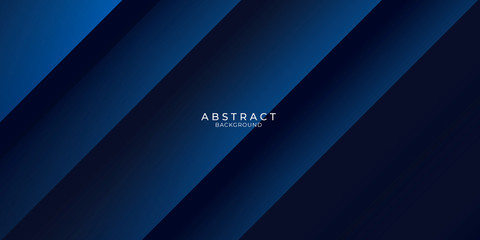  High contrast blue and dark black glossy stripes. Abstract technology graphic banner design. Vector corporate background with modern 3D concept