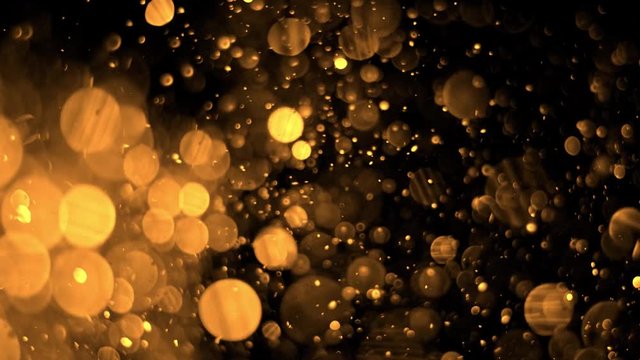 beautiful animation of multi colored flying flickering particles scattered on a black background 4k 1000fps