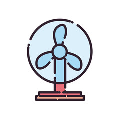 Obraz premium Isolated fan fill style icon vector design