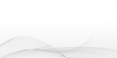  Abstract white technology background with curve wave lines 