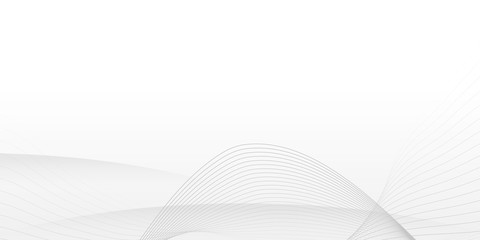 White abstract presentation background with curved line