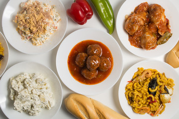 Dishes of spanish cuisine