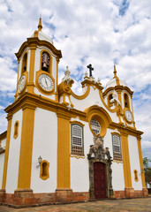 Santo Antônio Church, located in Tiradentes, state of Minas Gerais, Brazil