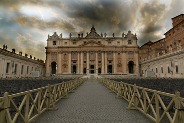 Naklejka premium The Vatican before a storm
