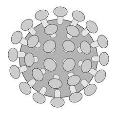 コロナウイルス　シンプル　イラスト