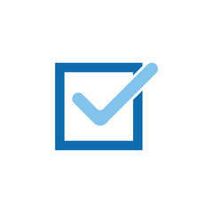 Check mark icon design on white isolated background. vector illustration