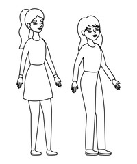 women avatars vector design