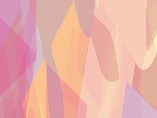 Illustration of Colorful Art Pink, Yellow and Orange, Abstract Modern Shape. Image for Background or Wallpaper
