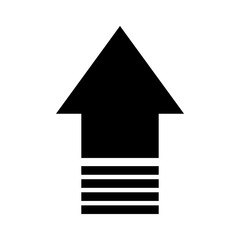 Logistics vector icon. Up arrow. Packaging symbols. Flat Design for boxes, apps websites, infographics.