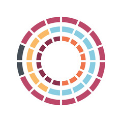 lines loading circle flat style icon vector design