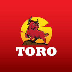 Red Bull illustration log,.Torro in Spanish translates to the Bull.