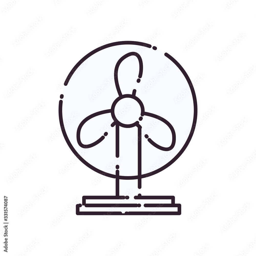 Poster isolated fan line style icon vector design