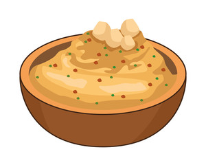 kitchen dish with sauce icon