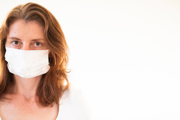 woman wearing a surgical mask