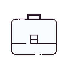 Isolated suitcase bag line style icon vector design