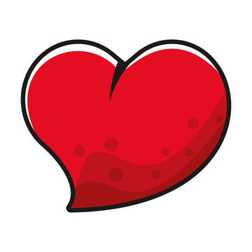 heart love graffiti isolated icon