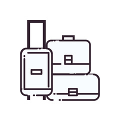 Isolated bags line style icon vector design