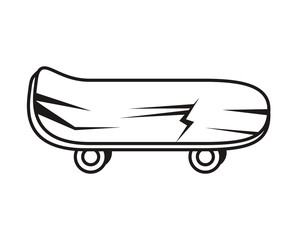 skateboard sport accessory isolated icon