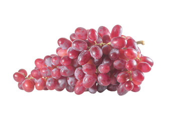 A bunch of red grape isolated on white background