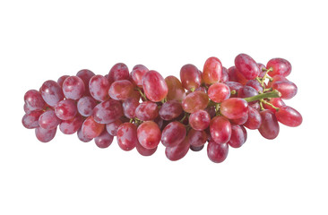 A bunch of red grape isolated on white background