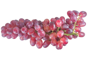 A bunch of red grape isolated on white background